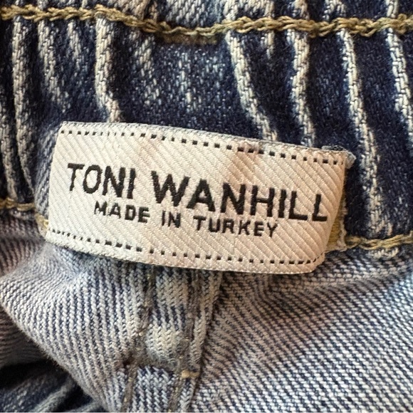 Toni Wanhill Light Wash Cargo Jeans US 2–4 Straight Leg Made in Turkey - Picture 3 of 4